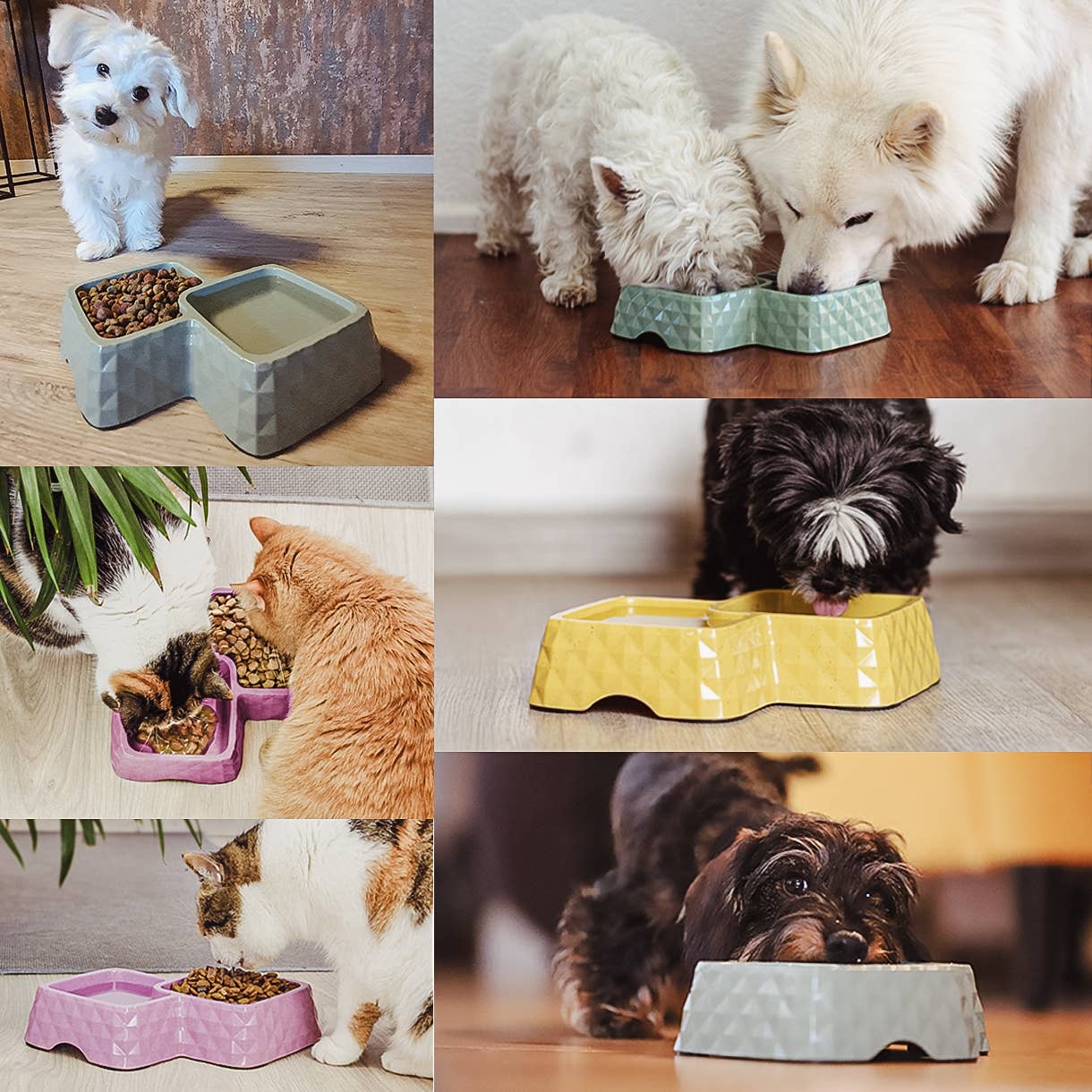 Ne&no® Bamboo Double Bowl