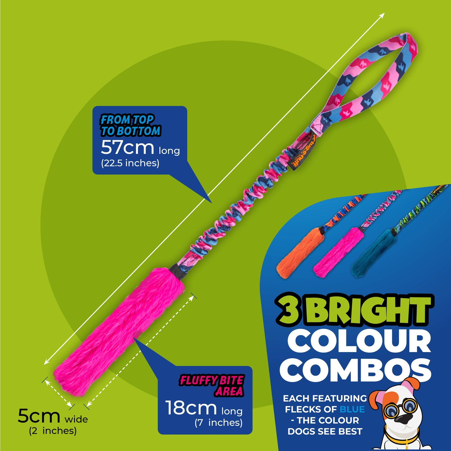 Bright Fauxtastic | Tough Dog Toy