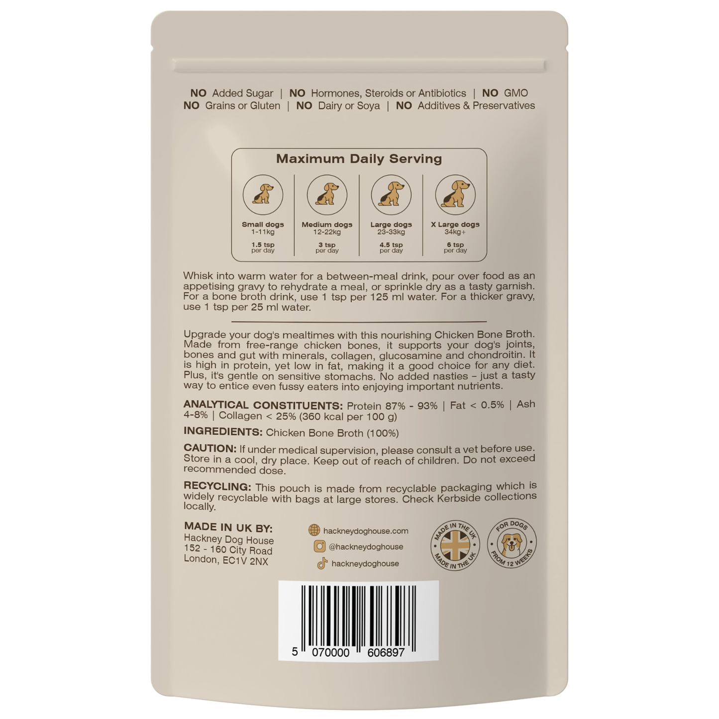 Bone Broth for Dogs | Dog Gravy Food Topper for Picky Eaters